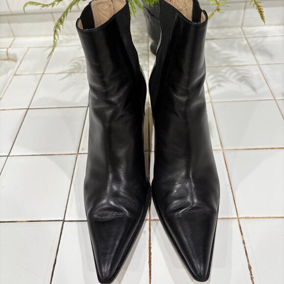 Michael Kors Pre-owned Black Leather Jodhpur Riding Booties - Picture 1 of 9